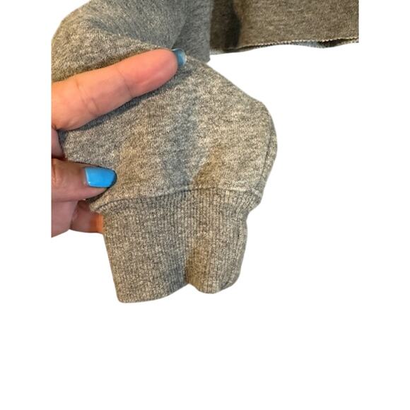 Wild Fable Gray Cut Off Cropped Hooded Cotton Blend Sweatshirt Women Sz S - Picture 3 of 8